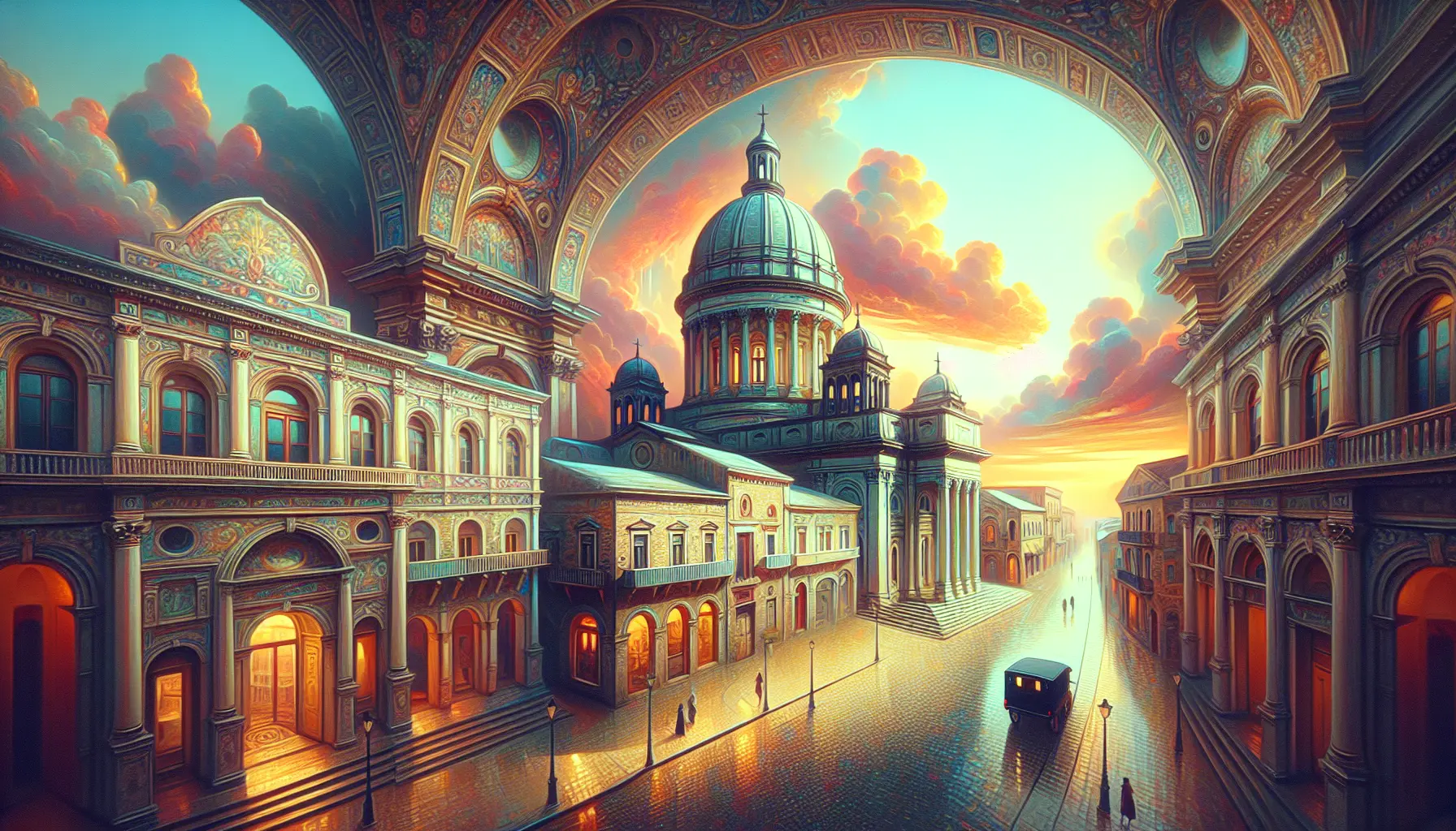 Vista panoramica delle coste del Rhode Island con onde che si infrangono sulla spiaggia e un cielo sereno.