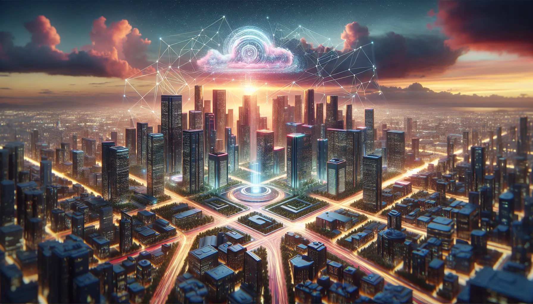 Un'immagine che rappresenta il concetto di intelligenza artificiale etica, con simboli di tecnologia e giustizia.