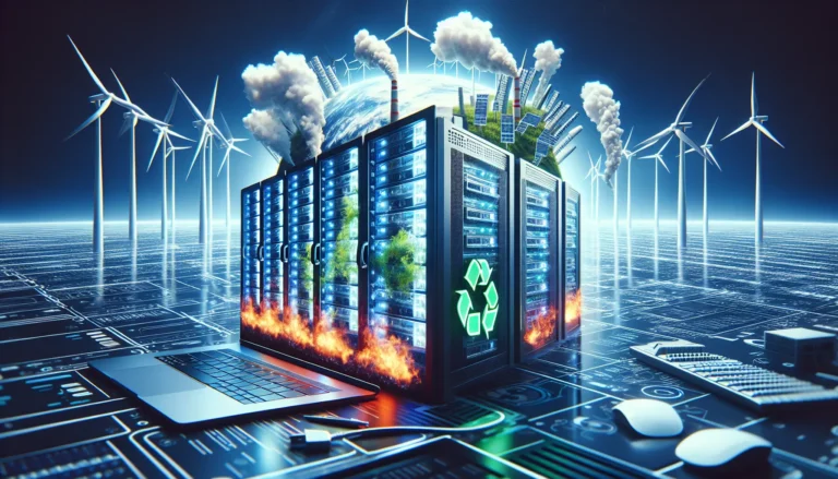 Un data center alimentato da energie rinnovabili, simbolo di una digitalizzazione sostenibile.