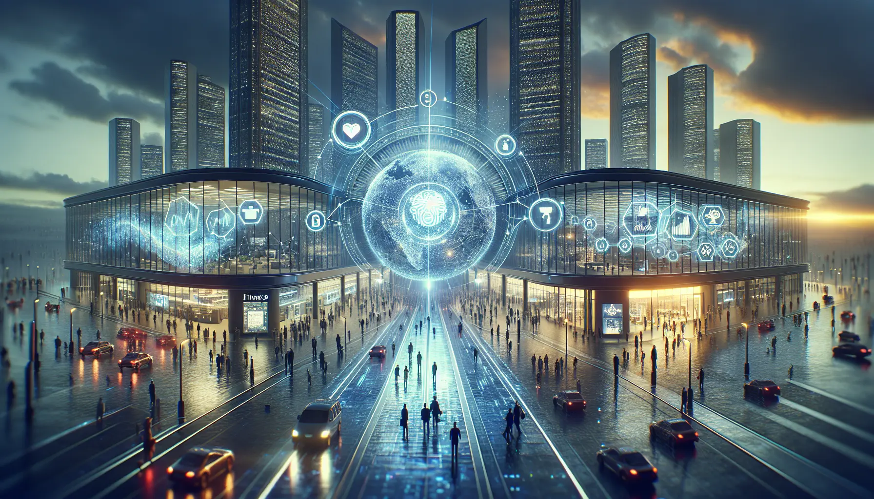 Un'immagine che rappresenta l'interazione tra tecnologia e innovazione, con elementi visivi di machine learning e applicazioni nei vari settori.