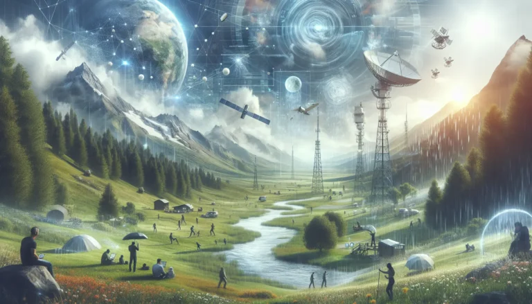 Persone che seguono le previsioni meteo in una giornata soleggiata