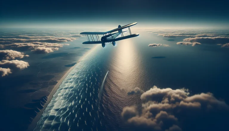 Charles Lindbergh durante il volo transatlantico con il suo aereo Spirit of St. Louis