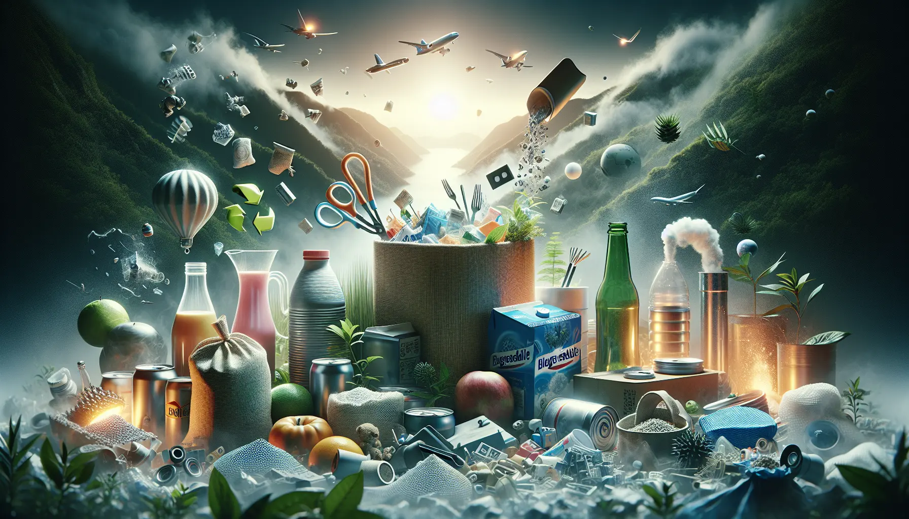 Imballaggi biodegradabili realizzati con materiali naturali e innovativi, pronti per il consumo sostenibile.
