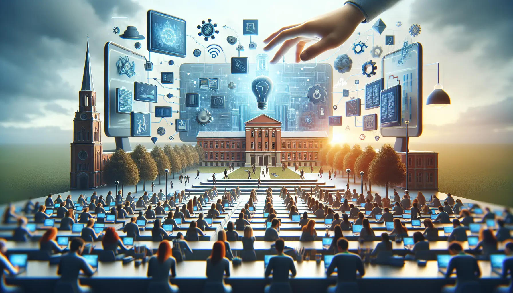 Studente che utilizza un dispositivo per apprendere attraverso brevi video e contenuti interattivi.