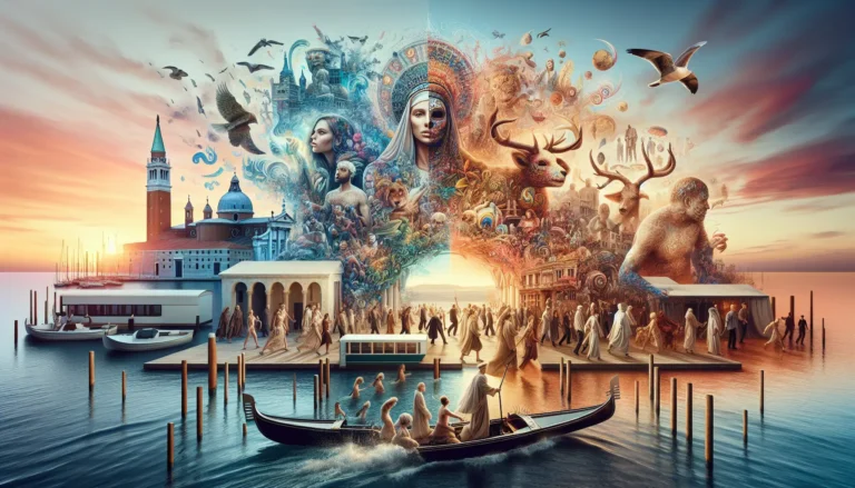 Rappresentazione di un rito di passaggio culturale, con persone che partecipano a una cerimonia tradizionale.