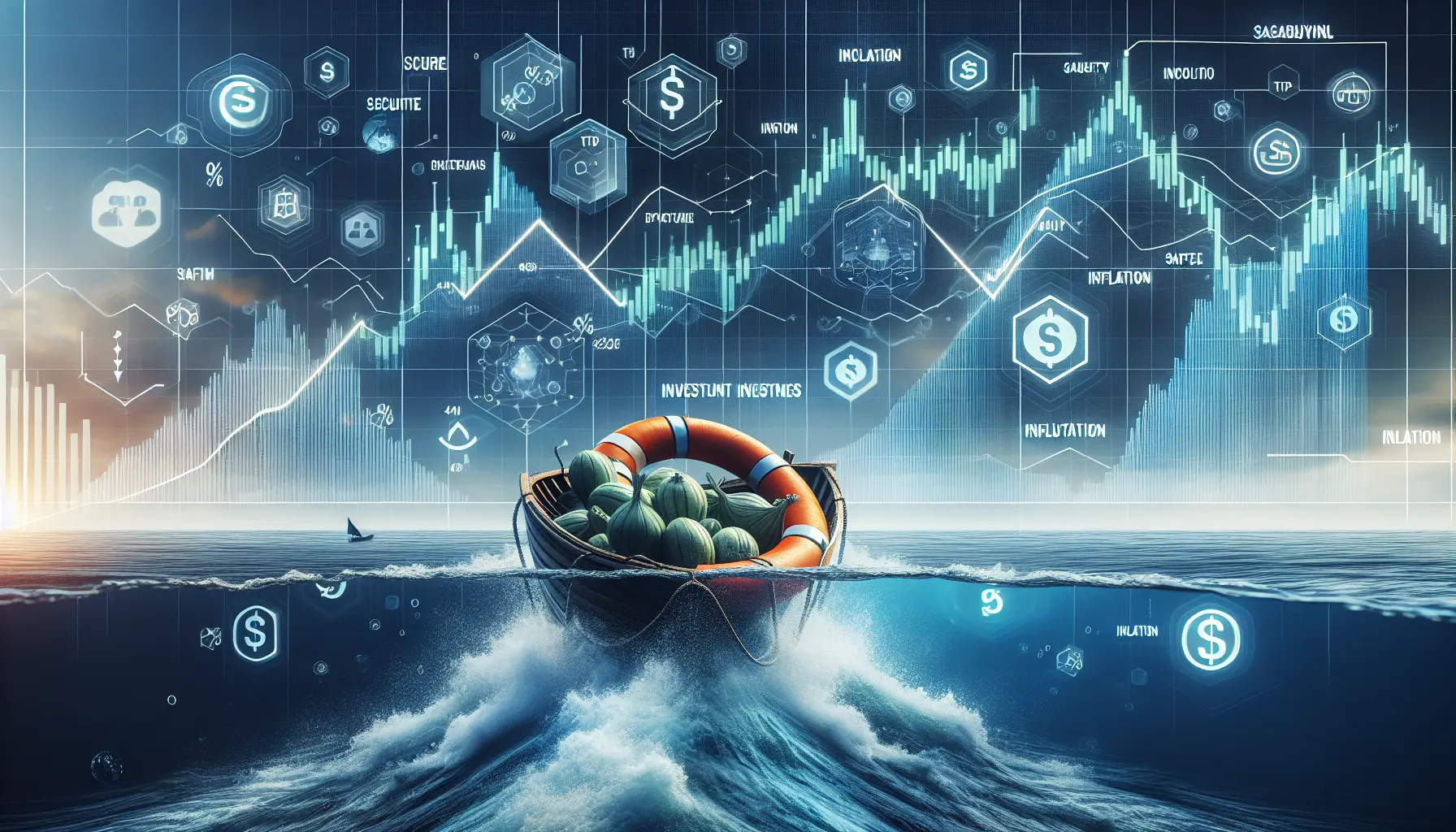 Rappresentazione grafica del BTP Italia 2025, simbolo di sicurezza finanziaria e protezione contro l'inflazione.