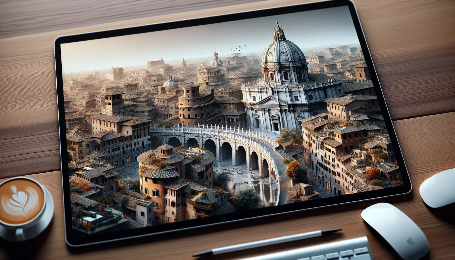 Vista di un edificio storico di Roma durante l'Open House, con visitatori che esplorano l'architettura e la storia della città.