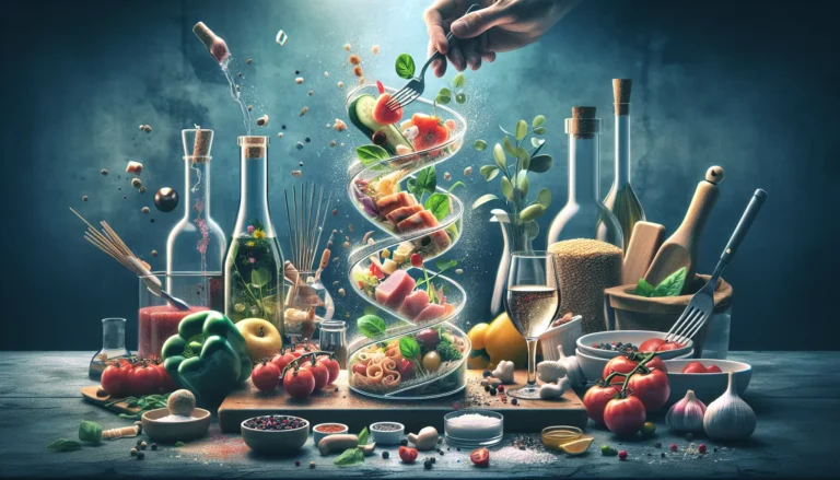 Un piatto colorato con ingredienti freschi e ben abbinati, rappresentante il concetto di food pairing.