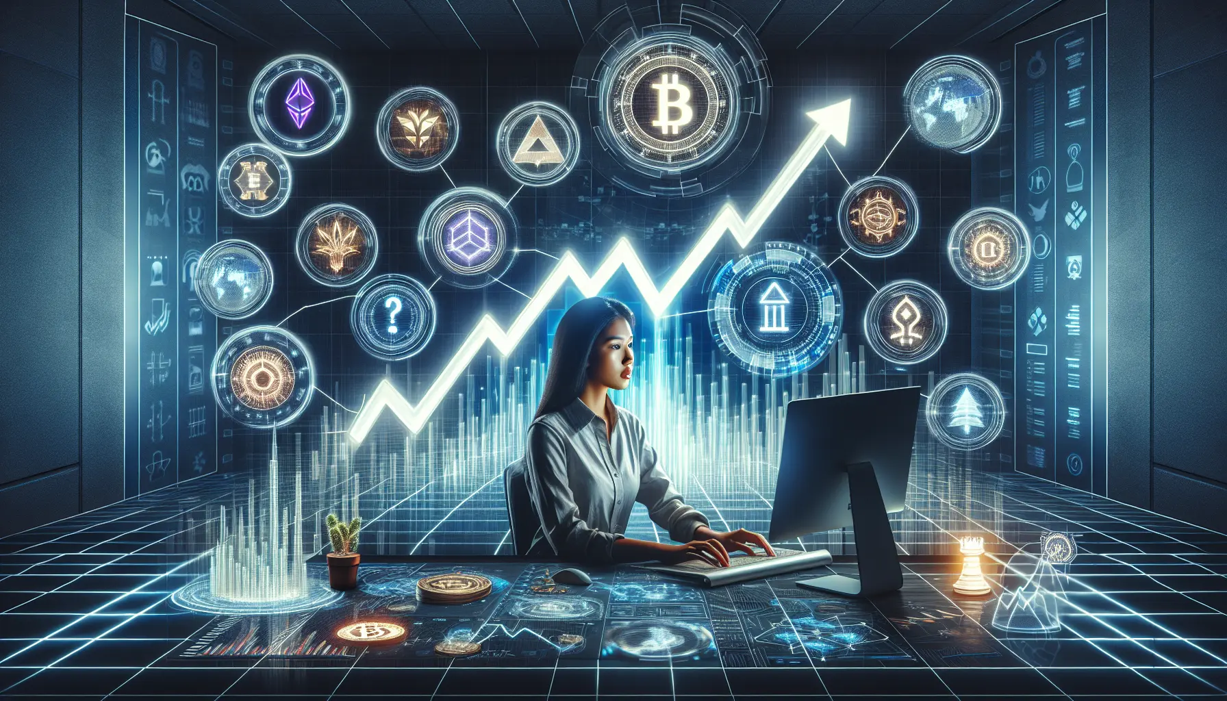 Grafico che mostra l'andamento delle criptovalute emergenti nel mercato digitale.