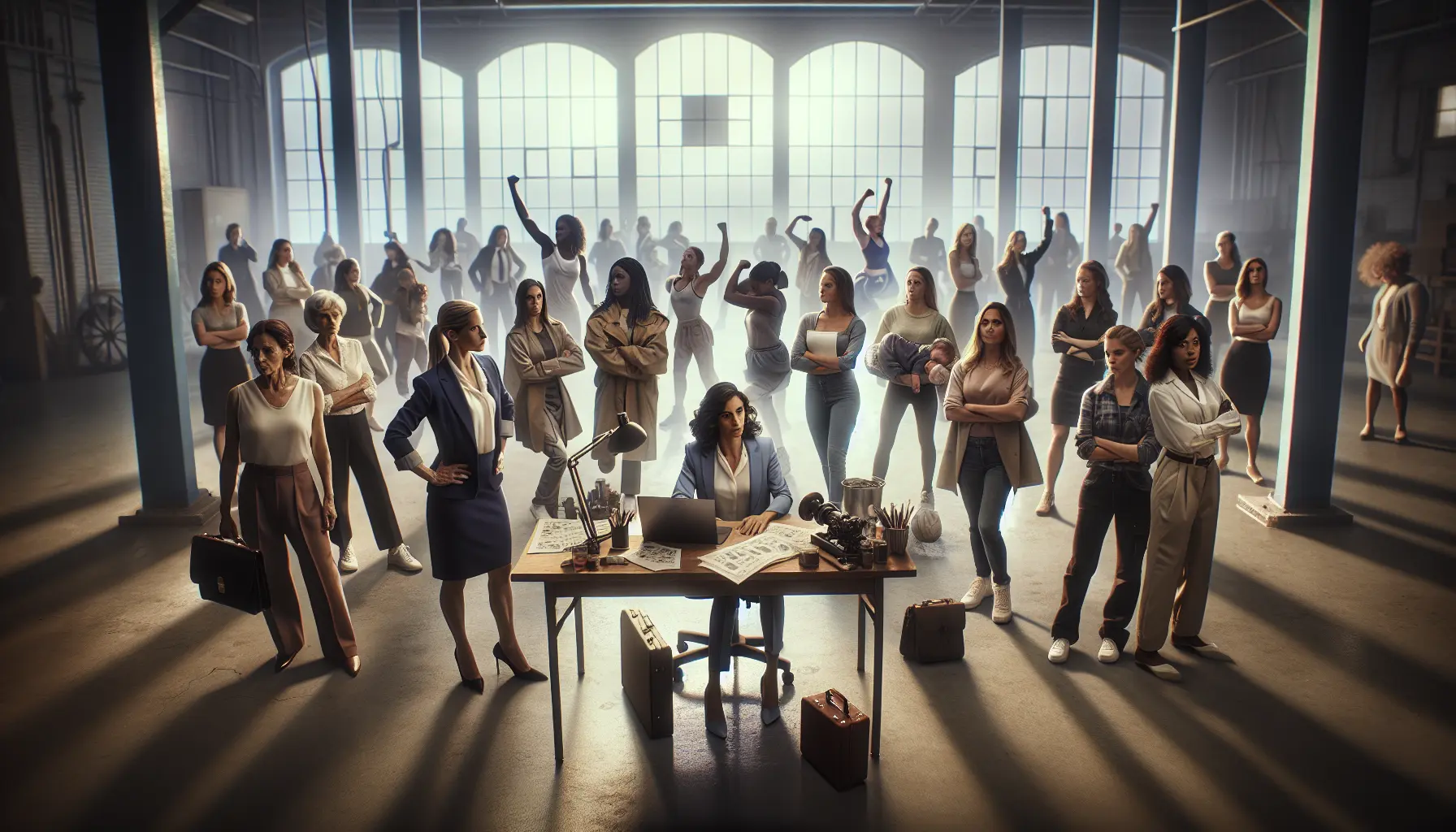 Immagine di donne unite in un ambiente di lavoro collaborativo, simbolo di empowerment femminile.