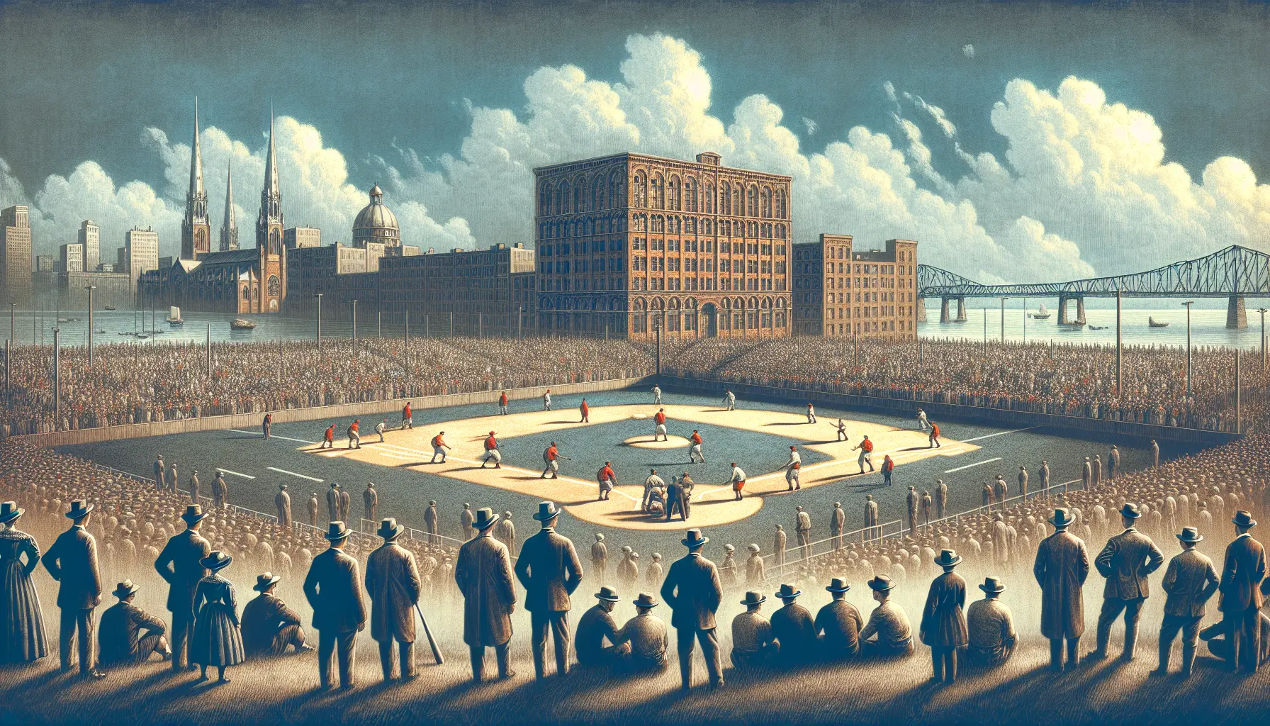Un campo da baseball con giocatori in azione, rappresentando la passione e la tradizione del baseball americano.