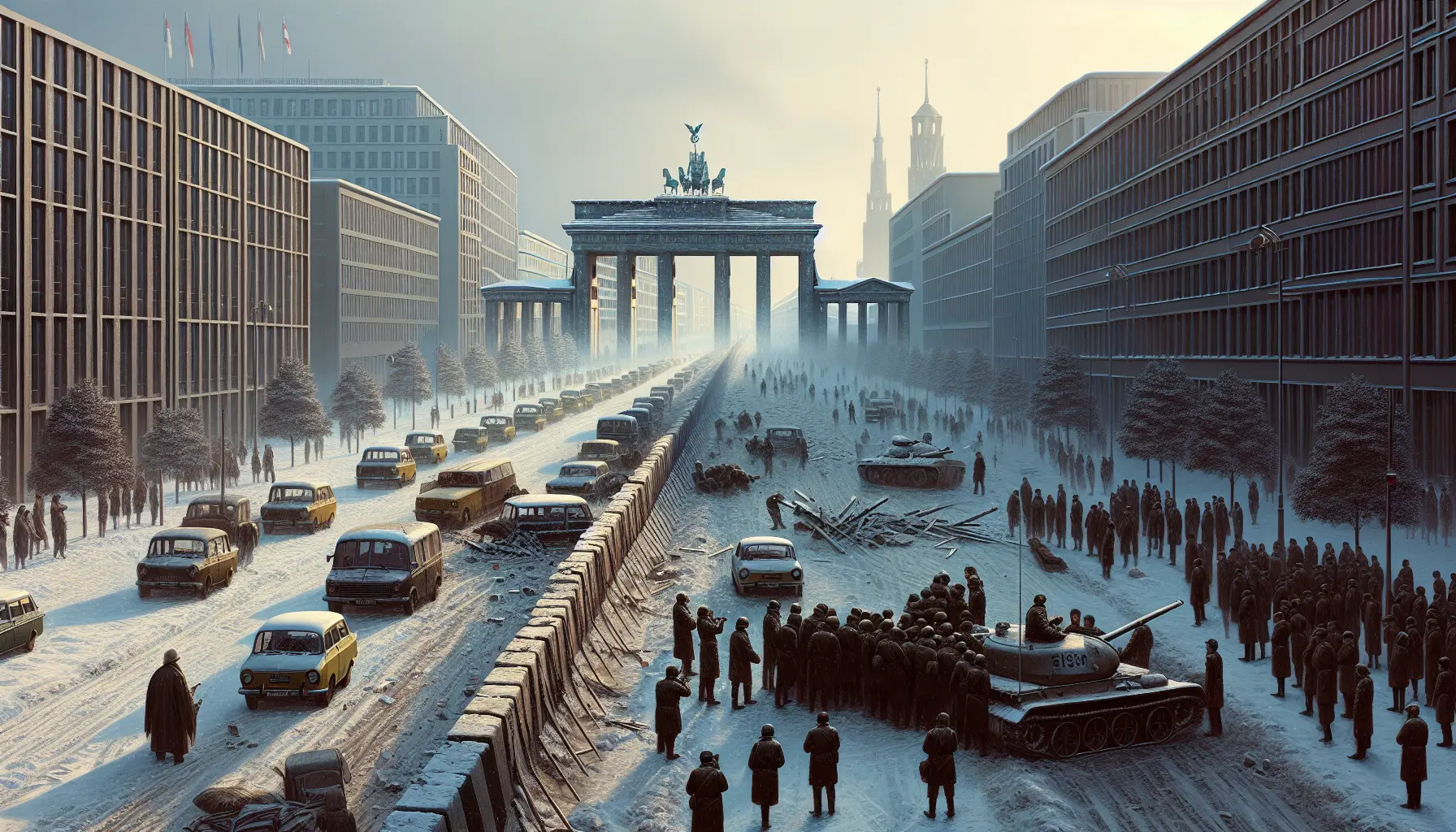 Immagine storica del Blocco di Berlino con aerei in volo per la consegna di rifornimenti a Berlino Ovest durante l'operazione di rifornimento aereo.