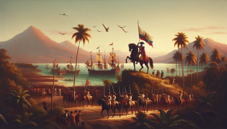 Simón Bolívar durante il Congresso di Panama, un momento storico per l'unità latinoamericana.