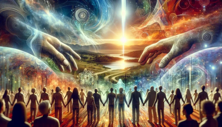 Un gruppo di persone diverse in un ambiente urbano, simbolo di inclusione e diversità.