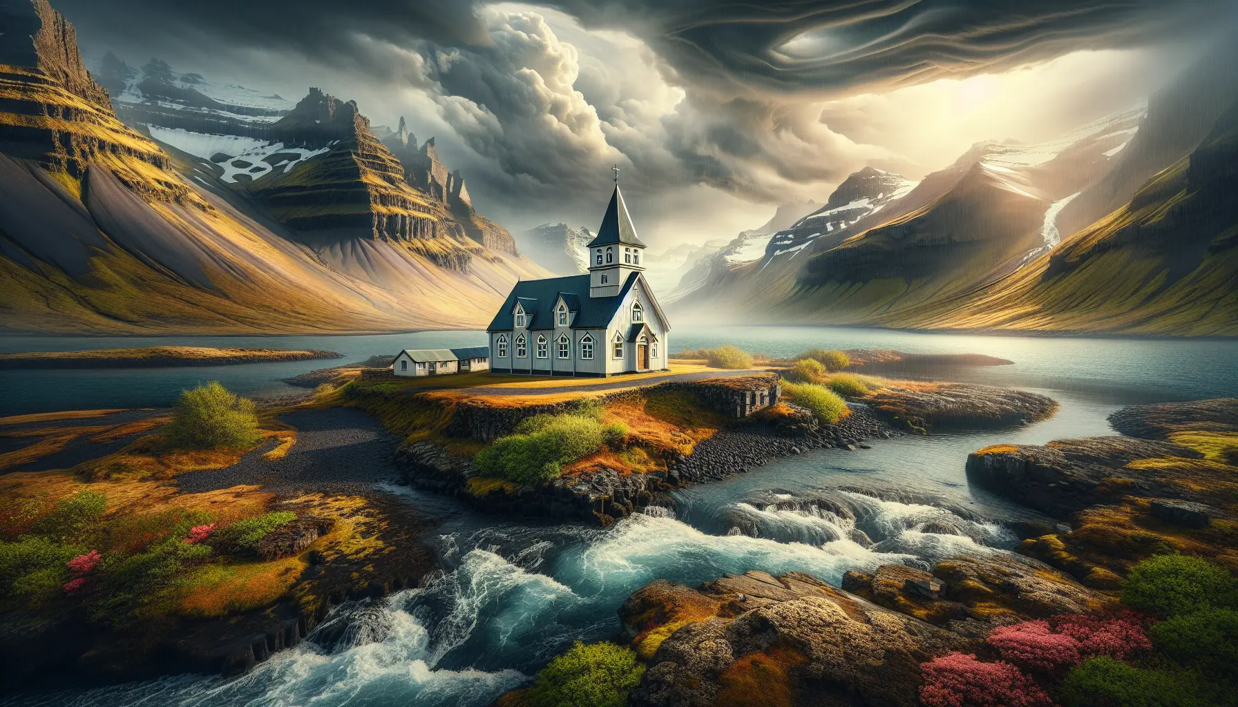 Panorama dell'Islanda con ghiacciai e vulcani che si fondono in un paesaggio mozzafiato