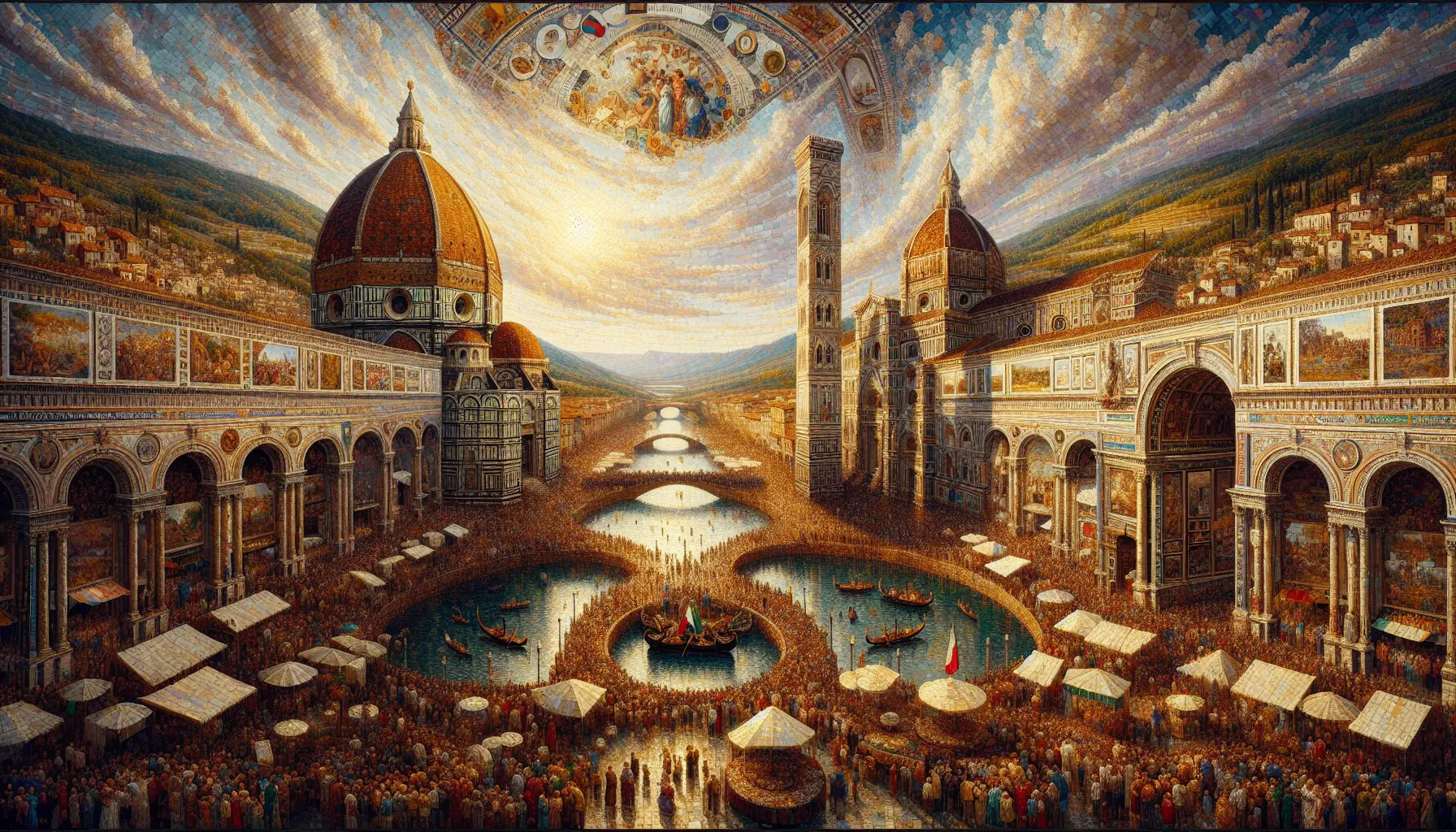 Un paesaggio italiano che rappresenta la bellezza e la diversità delle tradizioni culturali del paese.