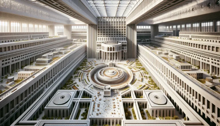 Vista panoramica dell'Università di Copenaghen con i suoi storici edifici e spazi verdi, simbolo di un ambiente di apprendimento stimolante.