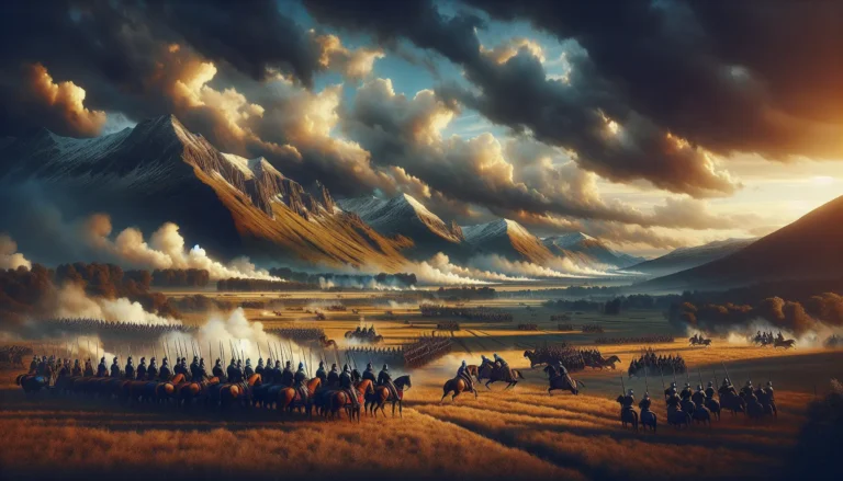 Rappresentazione della battaglia di Stoke Field con soldati in armatura che combattono sul campo