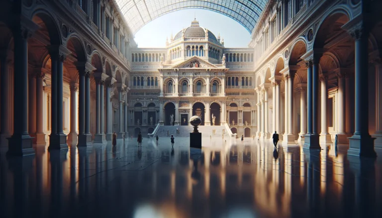 Interno della Pinacoteca di Brera con opere d'arte famose