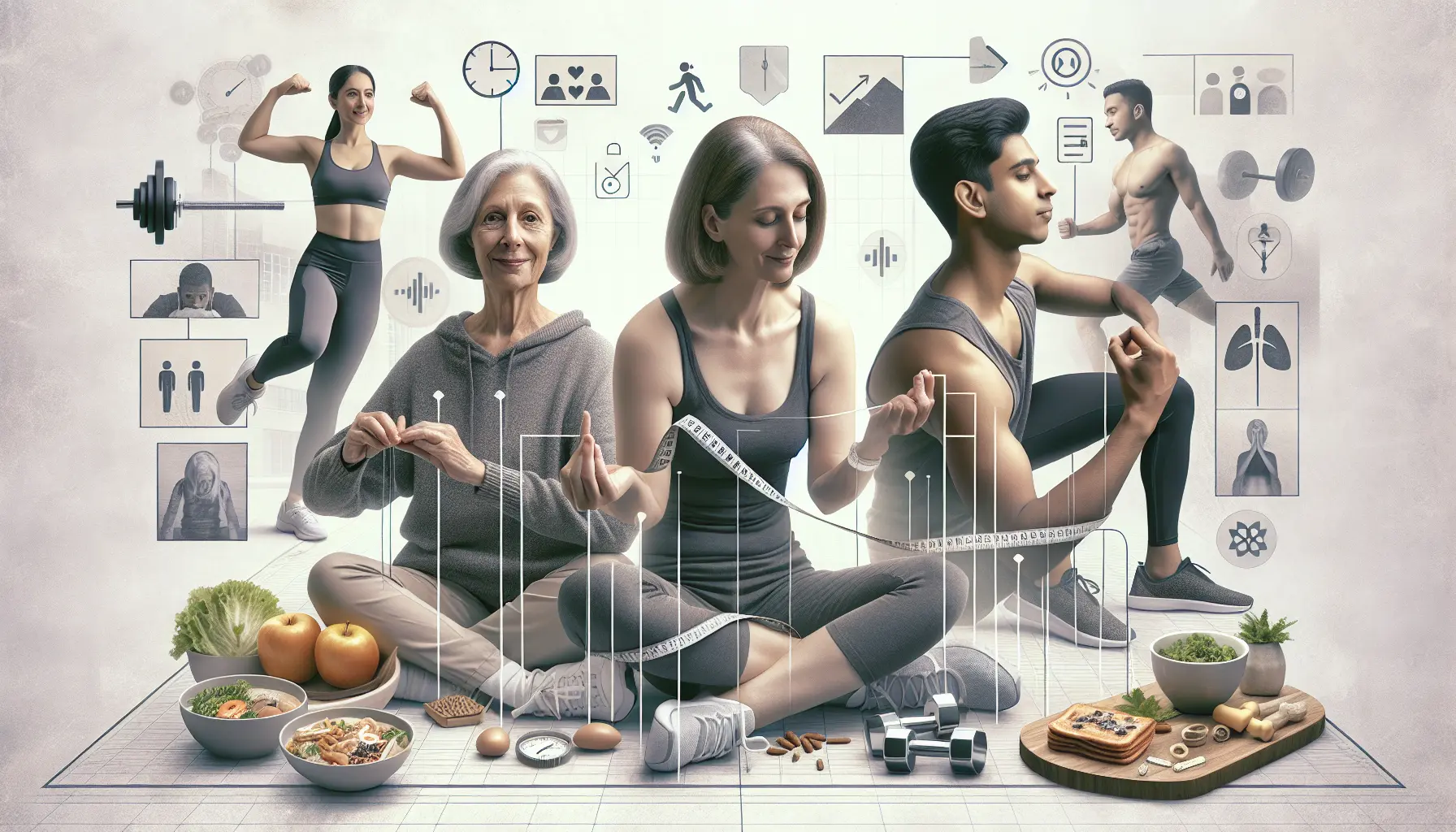 Famiglia che si allena insieme in un parco, sorridenti e attivi