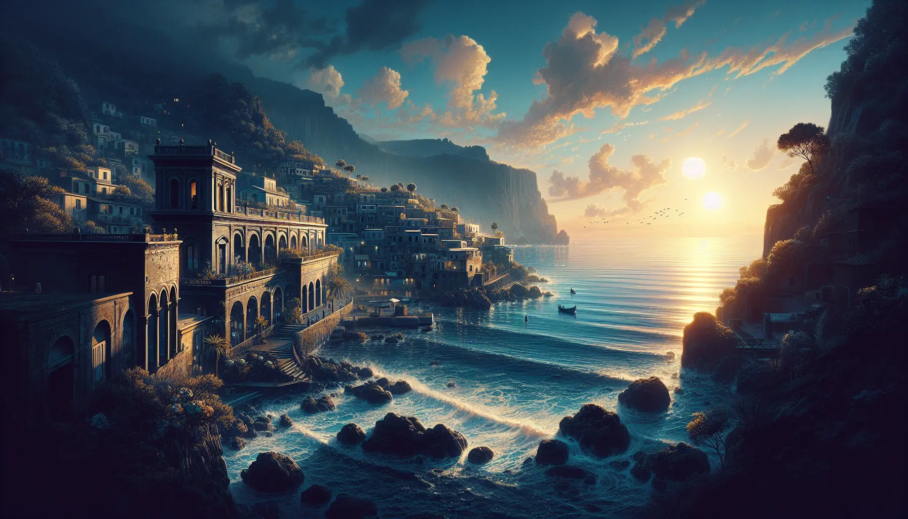 Rappresentazione artistica del volo ITA 870 sopra il mar Tirreno, simbolo della strage di Ustica.