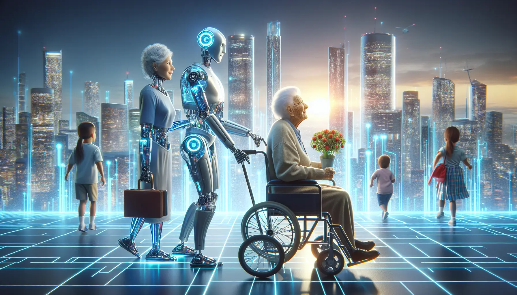 Un robot sociale interagisce con un bambino, mostrando la sua capacità di comunicare e apprendere in modo umano.