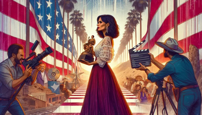 Salma Hayek sul red carpet in un elegante abito, simbolo di stile e talento nel mondo del cinema.