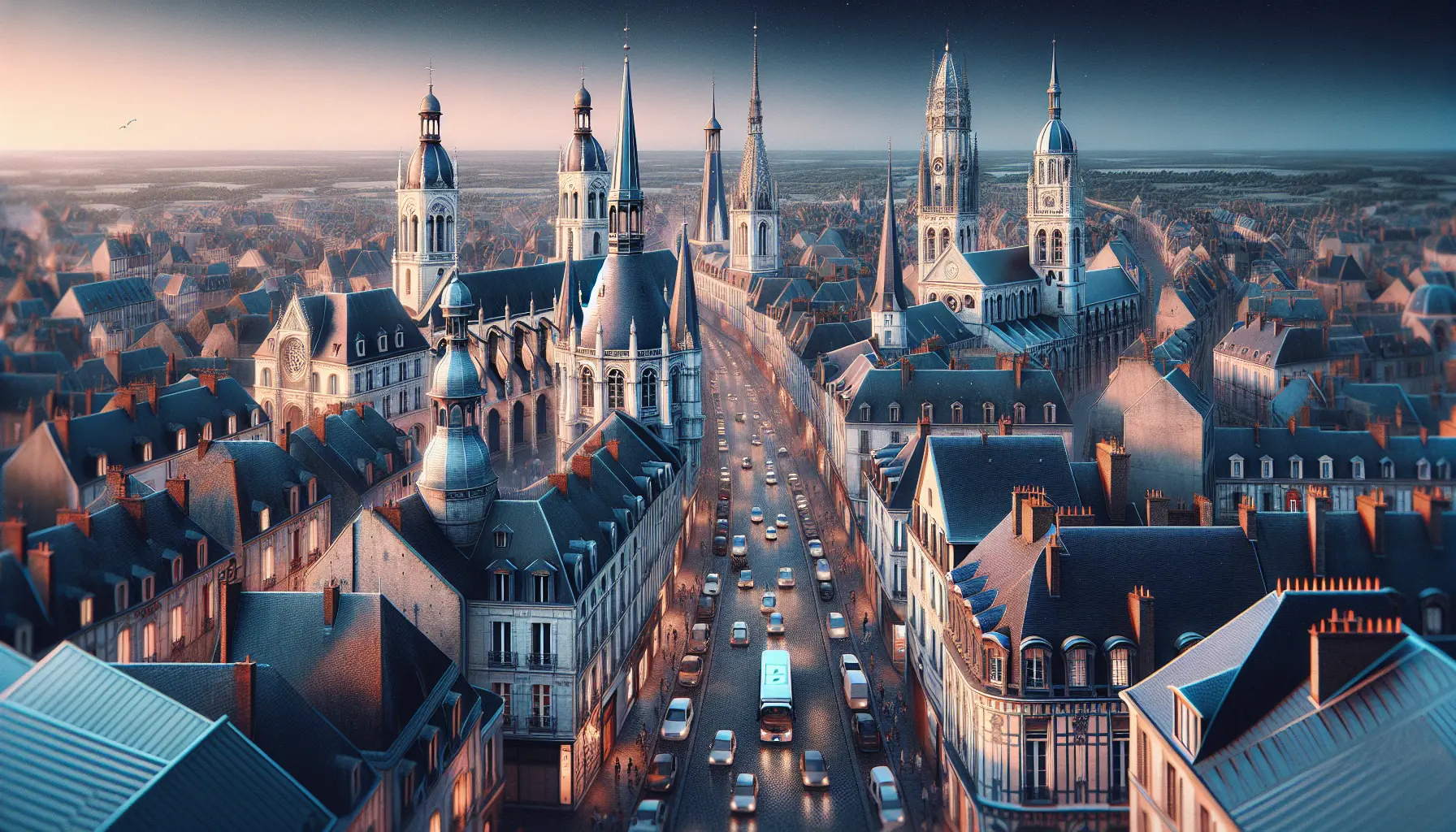 Vista panoramica del Campanile di Douai che si erge sopra la città, simbolo della sua storia e cultura.