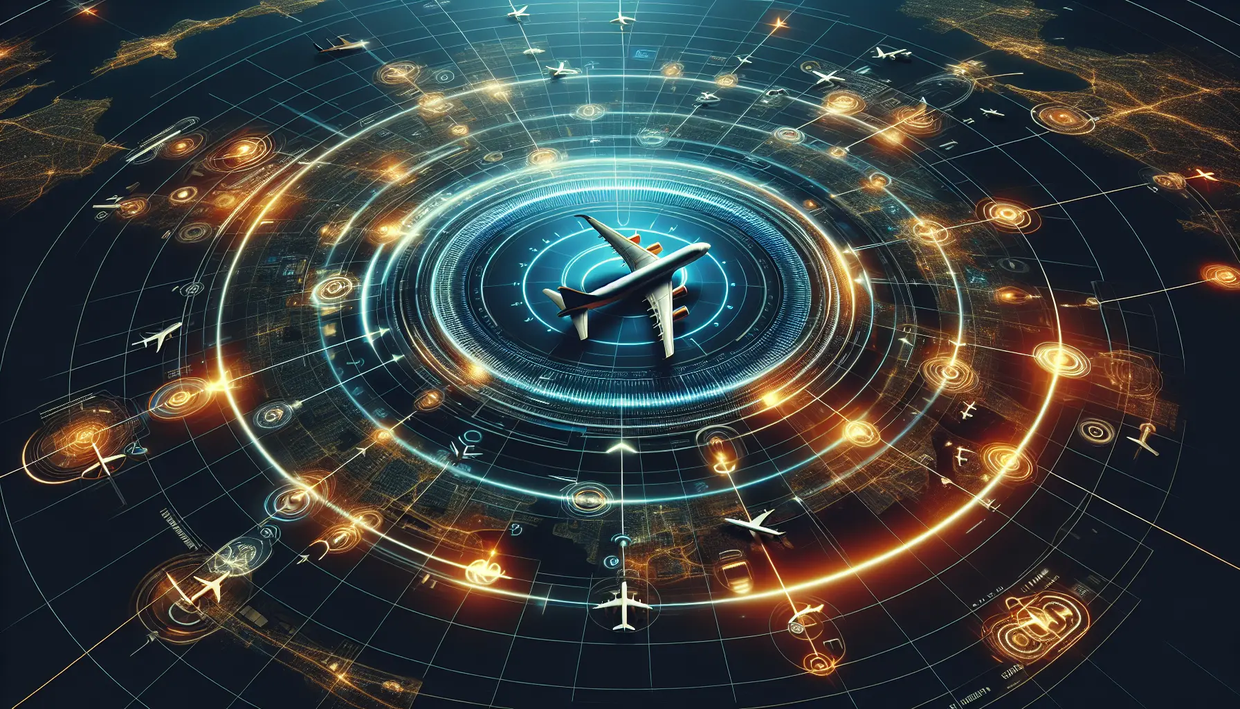 Mappa interattiva di Flightradar24 che mostra i voli aerei in tempo reale.