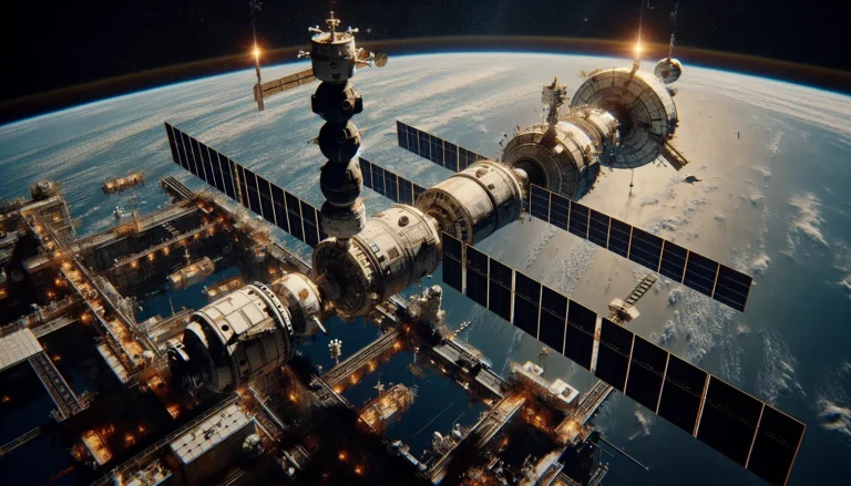 Immagine della navicella spaziale Soyuz in orbita