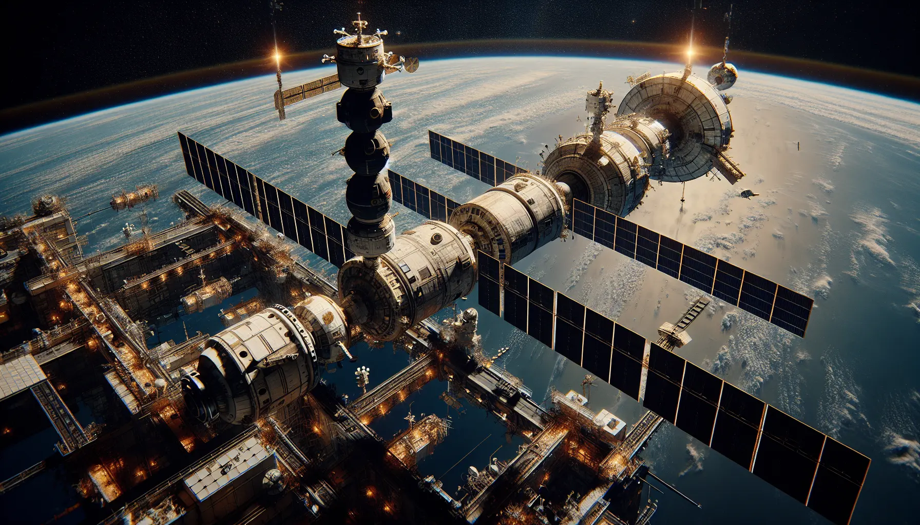 Immagine della navicella spaziale Soyuz in orbita