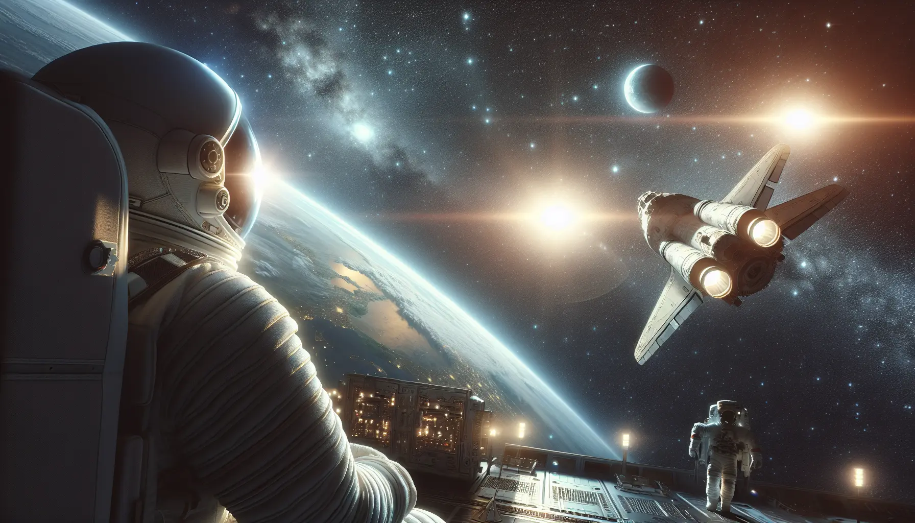 Astronauta che osserva la Terra dallo spazio, simbolo del turismo spaziale