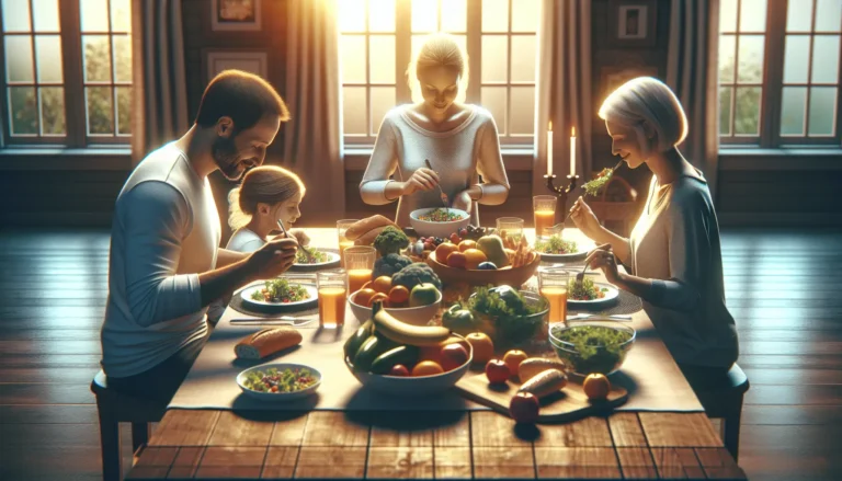 Immagine di un pasto sano e colorato, che rappresenta l'alimentazione intuitiva e la consapevolezza nel cibo.