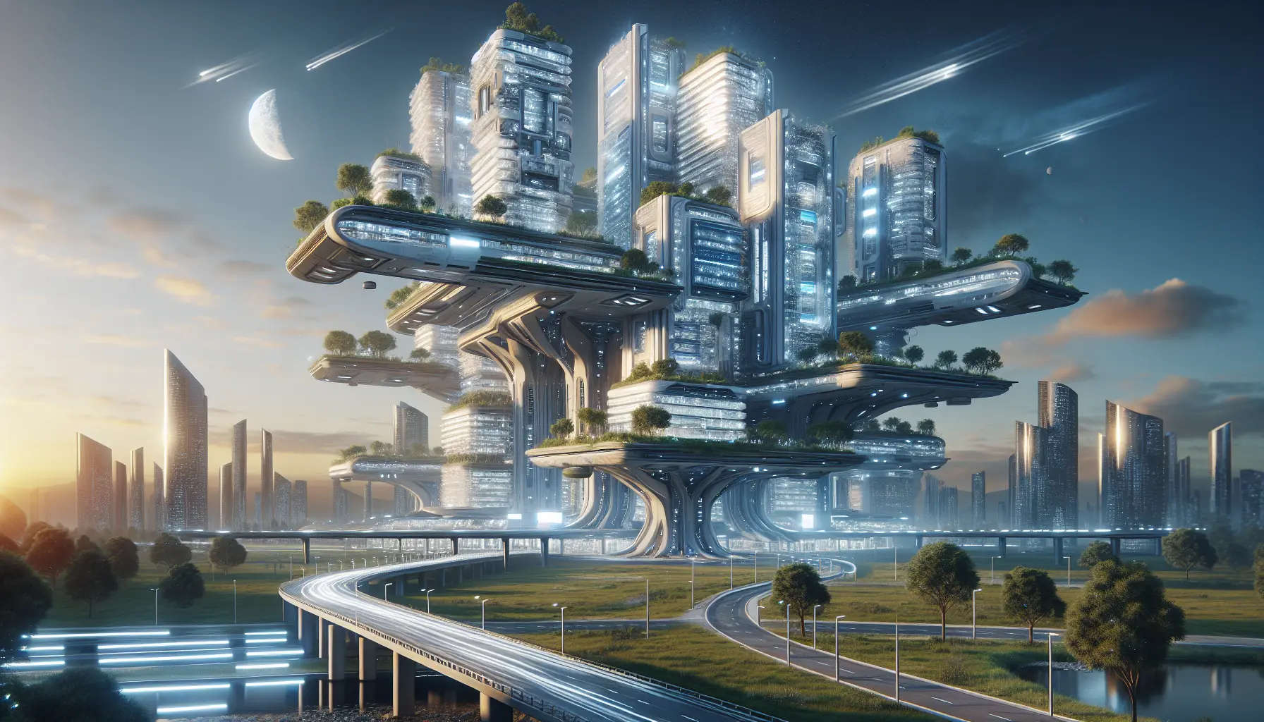 Progetto di architettura sostenibile con piante e pannelli solari