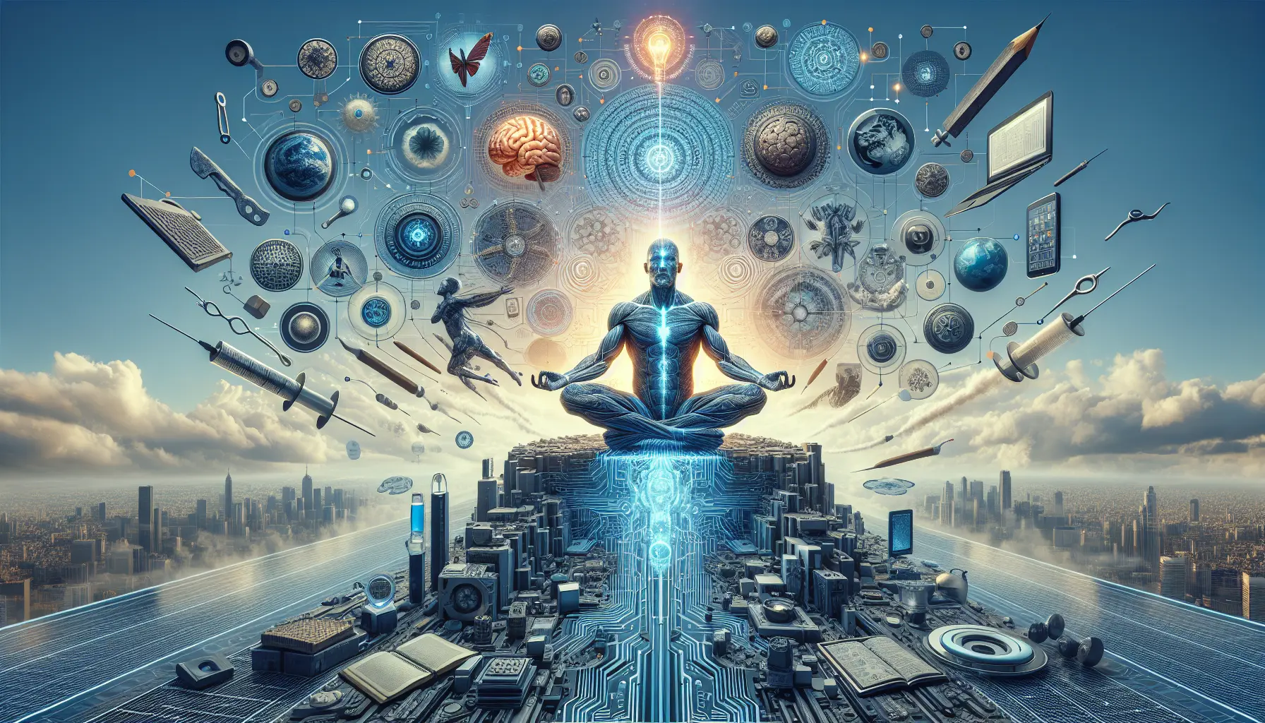 Un dispositivo indossabile che monitora la salute, simbolo del biohacking e del benessere tecnologico.