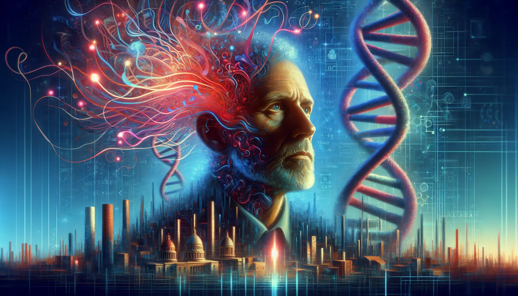 Edoardo Boncinelli mentre spiega concetti scientifici in un evento di divulgazione