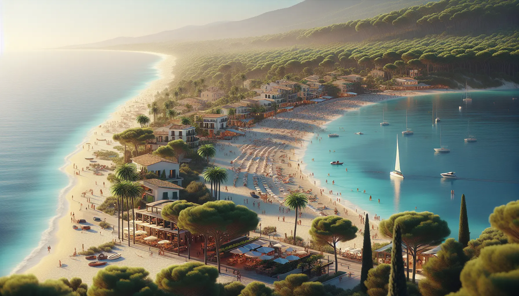 Vista panoramica delle spiagge di Castellaneta Marina, con sabbia dorata e acque cristalline