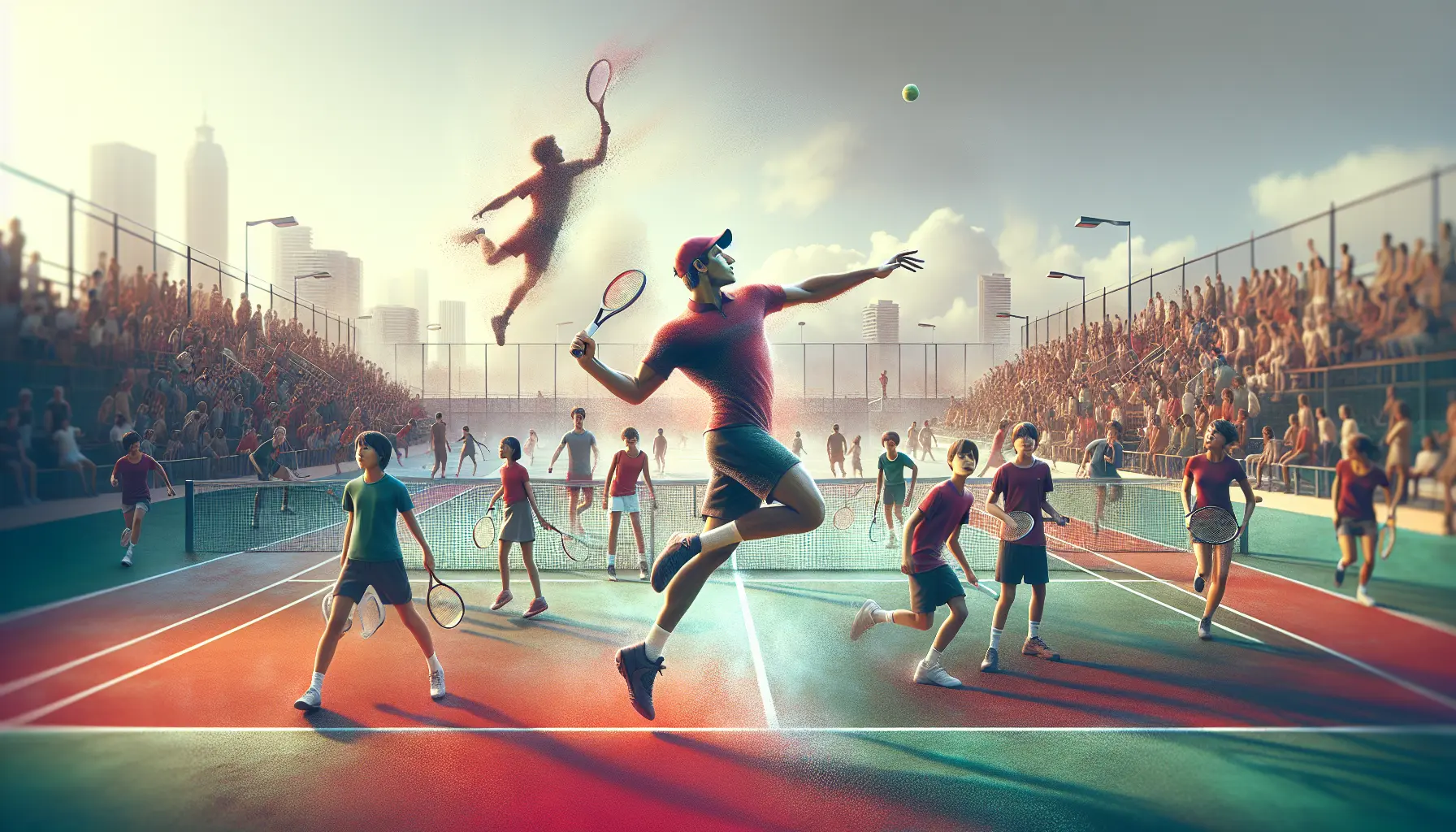 Fabio Fognini in azione durante un torneo di tennis