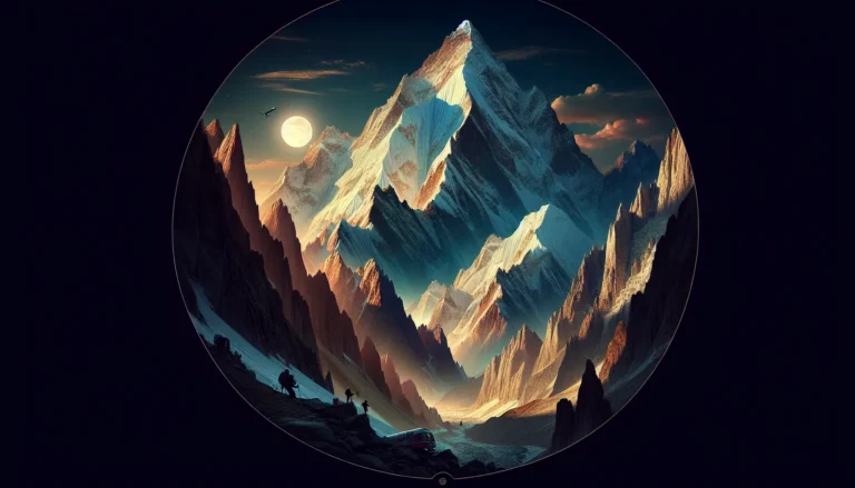 Vista panoramica del K2 con ghiacciai e montagne circostanti