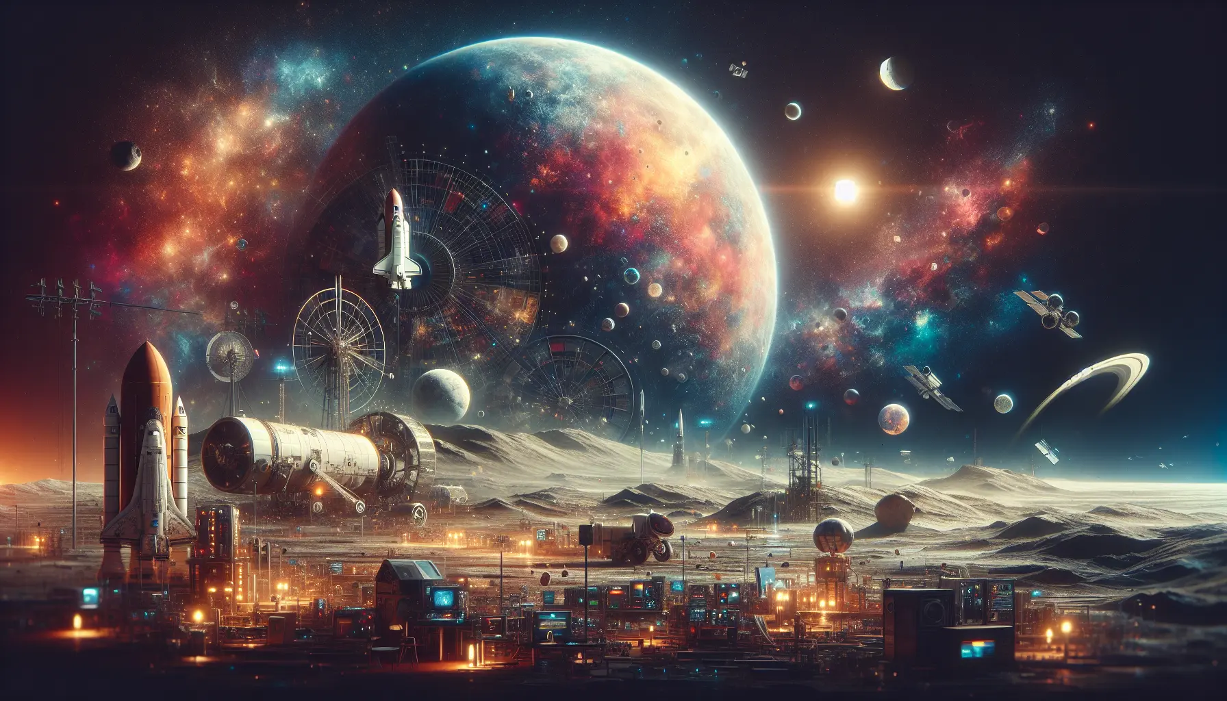 Astronauta della NASA che esplora lo spazio con una vista mozzafiato della Terra sullo sfondo