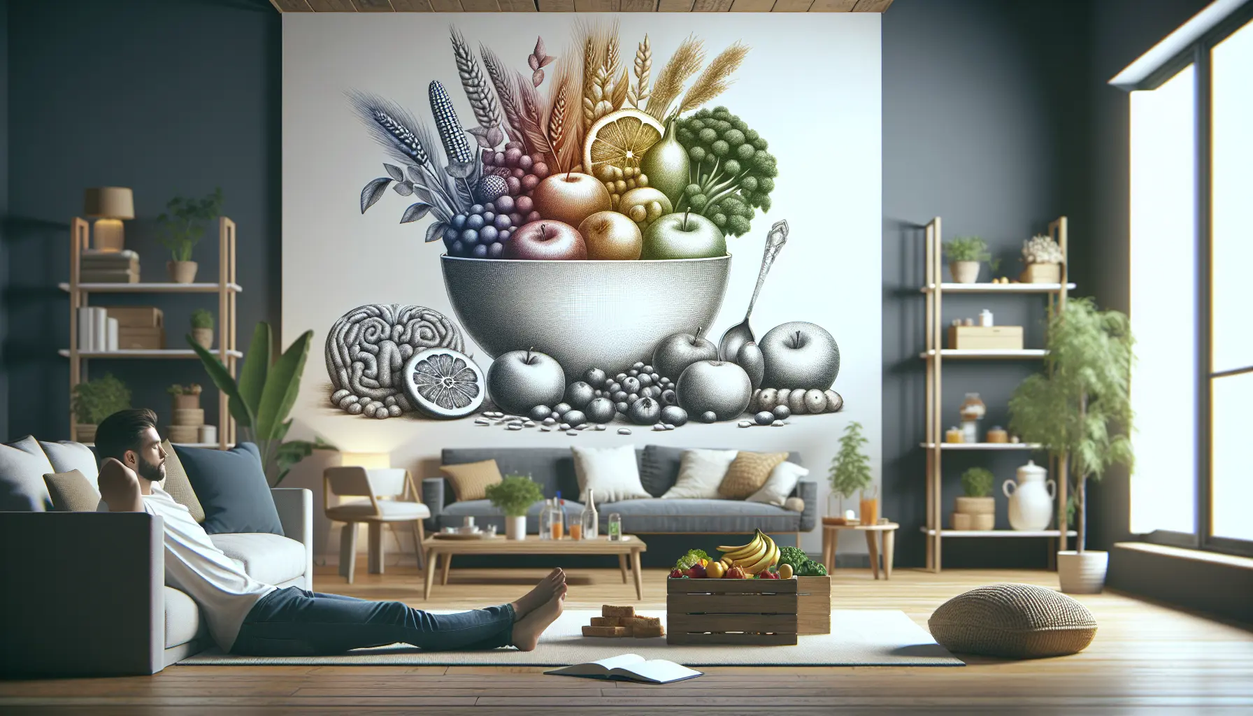 Immagine che rappresenta un piatto ricco di alimenti fermentati e freschi, simbolo di una dieta sana per il microbioma.