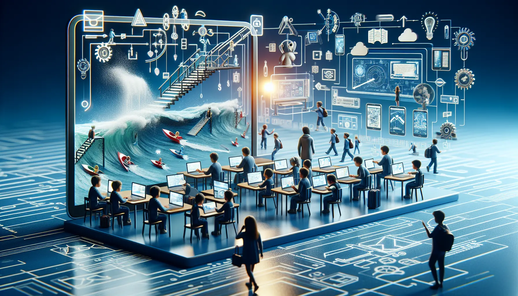 Studente che utilizza un computer per apprendere in modo personalizzato