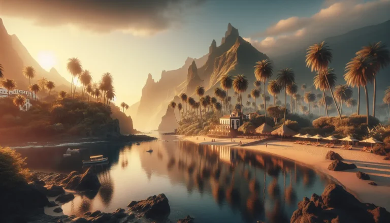 Panorama del vulcano Teide e delle spiagge di Tenerife