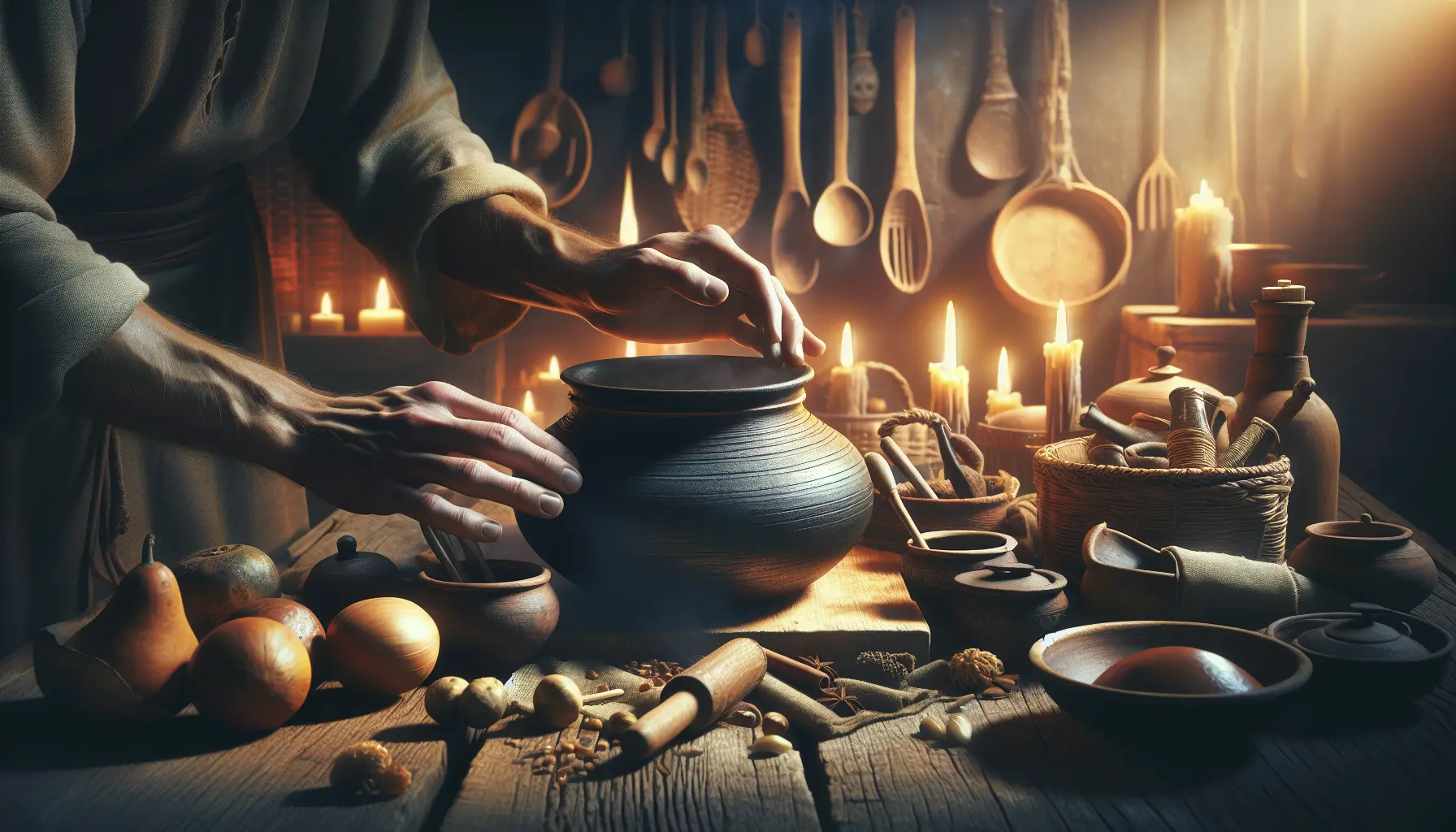 Un tavolo imbandito con piatti tradizionali e ingredienti freschi, simbolo delle tradizioni culinarie dimenticate.