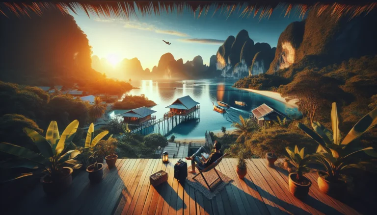 Un gruppo di viaggiatori che partecipano a un evento culturale locale, circondati da artigiani e tradizioni.