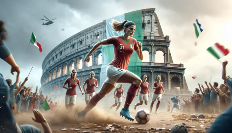 Valentina Giacinti in azione durante una partita di calcio femminile, mostrando determinazione e talento