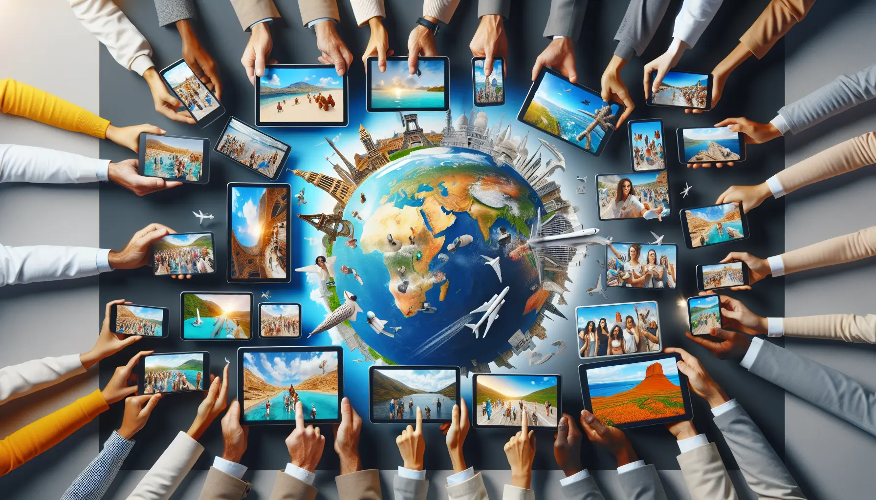 Un giovane avventuriero esplora un museo virtuale attraverso un visore VR, immerso in un'esperienza di viaggio innovativa.