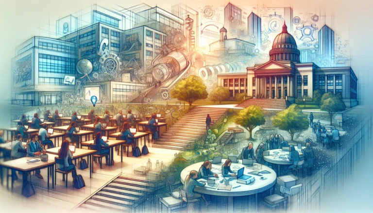 Studenti universitari collaborano a un progetto pratico in aula