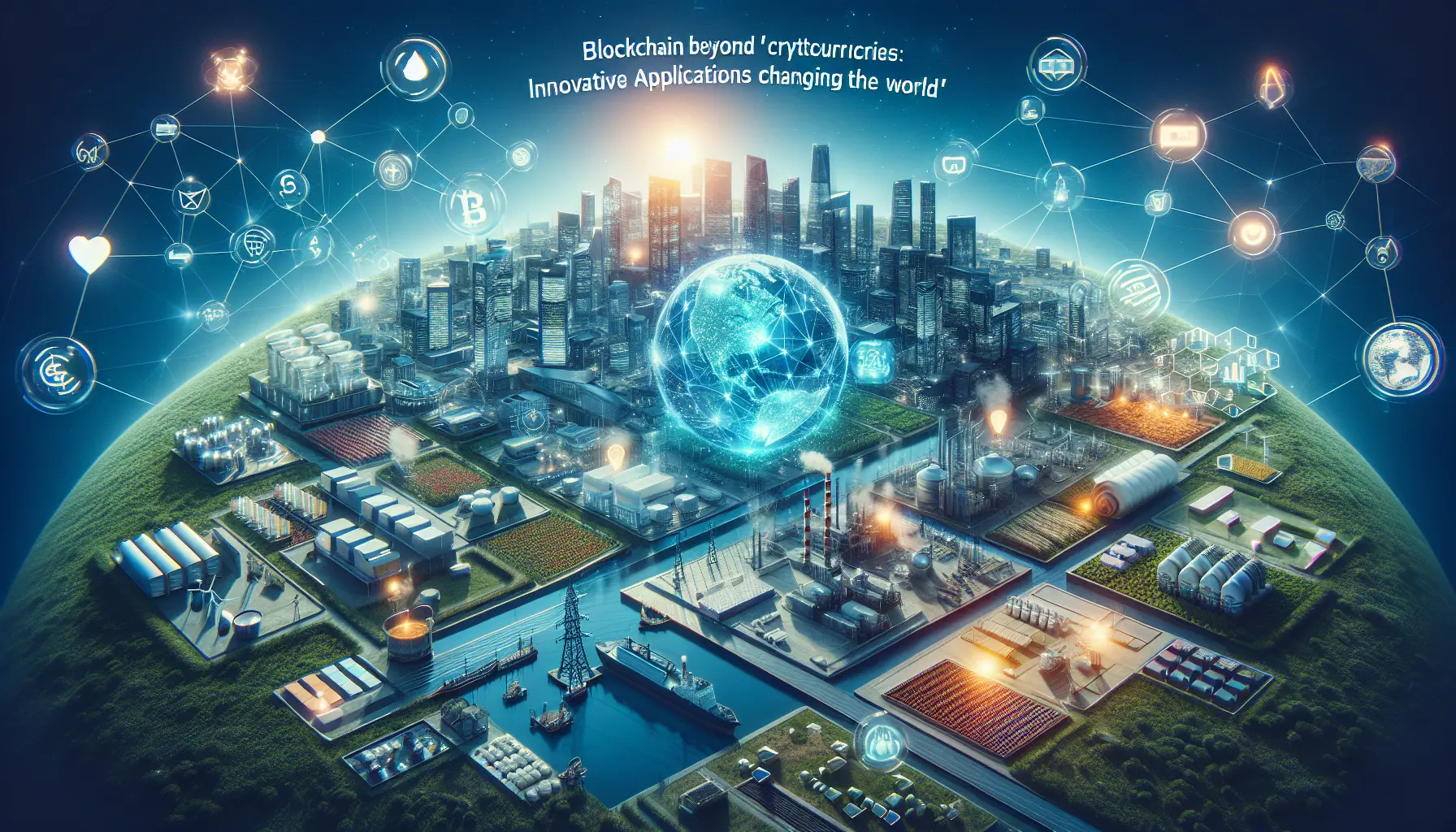 Rappresentazione visiva della tecnologia blockchain con simboli di sicurezza e connessione