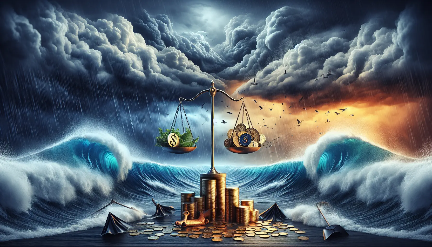 Un'immagine che rappresenta la pianificazione finanziaria, con una persona che calcola i risparmi e le spese, circondata da grafici e app di budgeting.